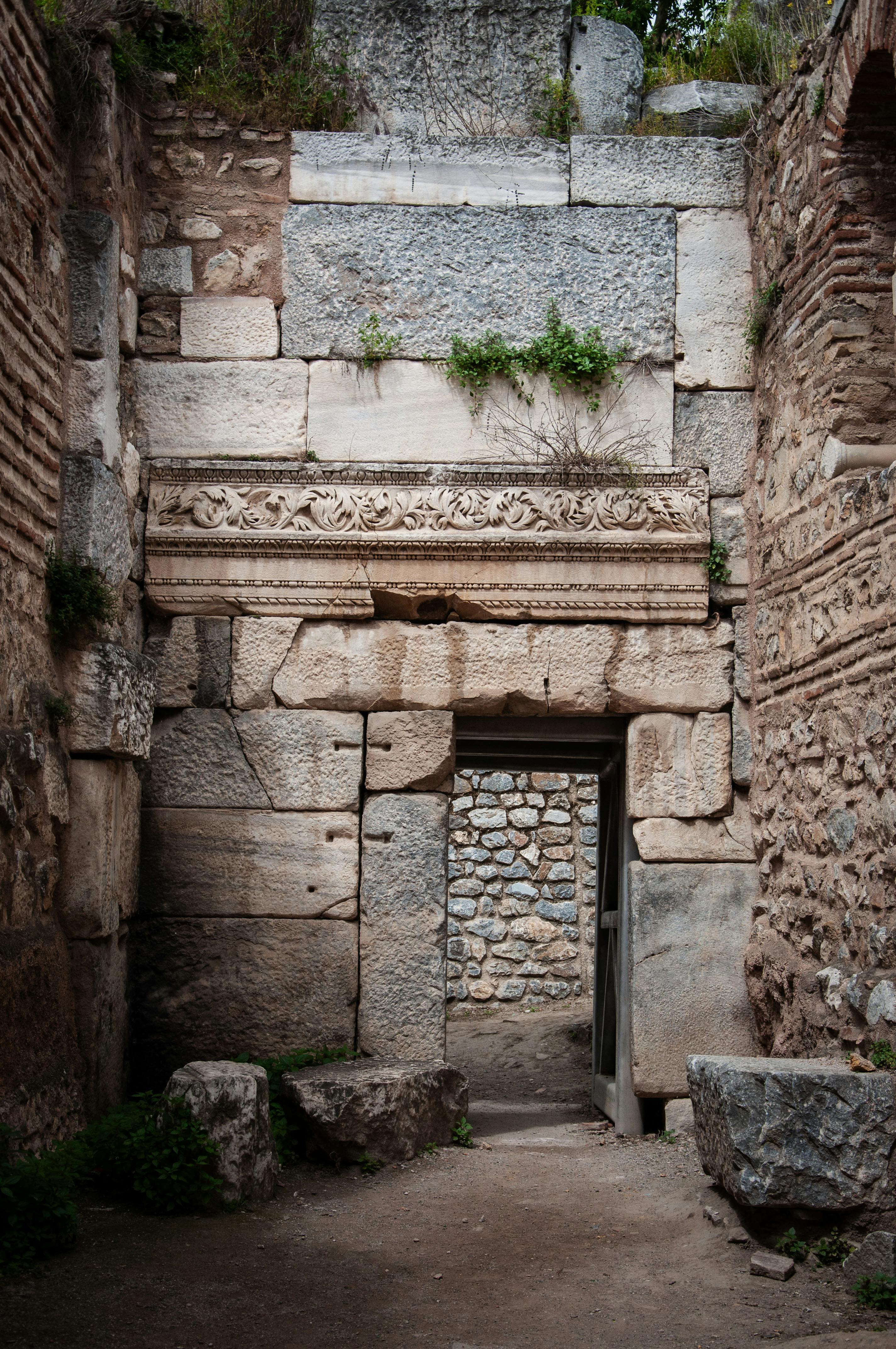 Explore the captivating ancient ruins of Bursa, Türkiye featuring intricate stone architecture.