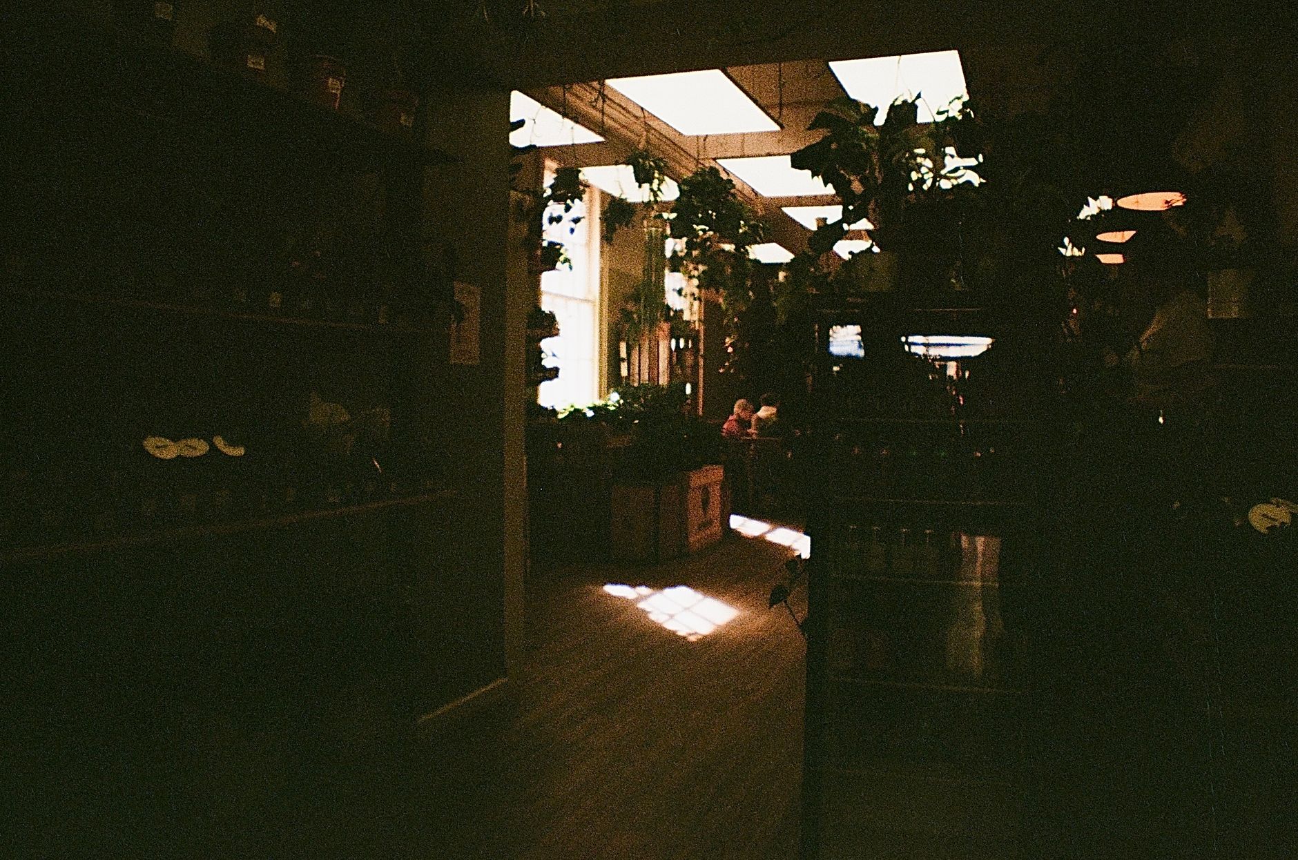 A dimly lit casino floor with roulette tables, warm chandeliers, and cautious players studying the wheel