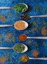 Variety of Spices on Spoons