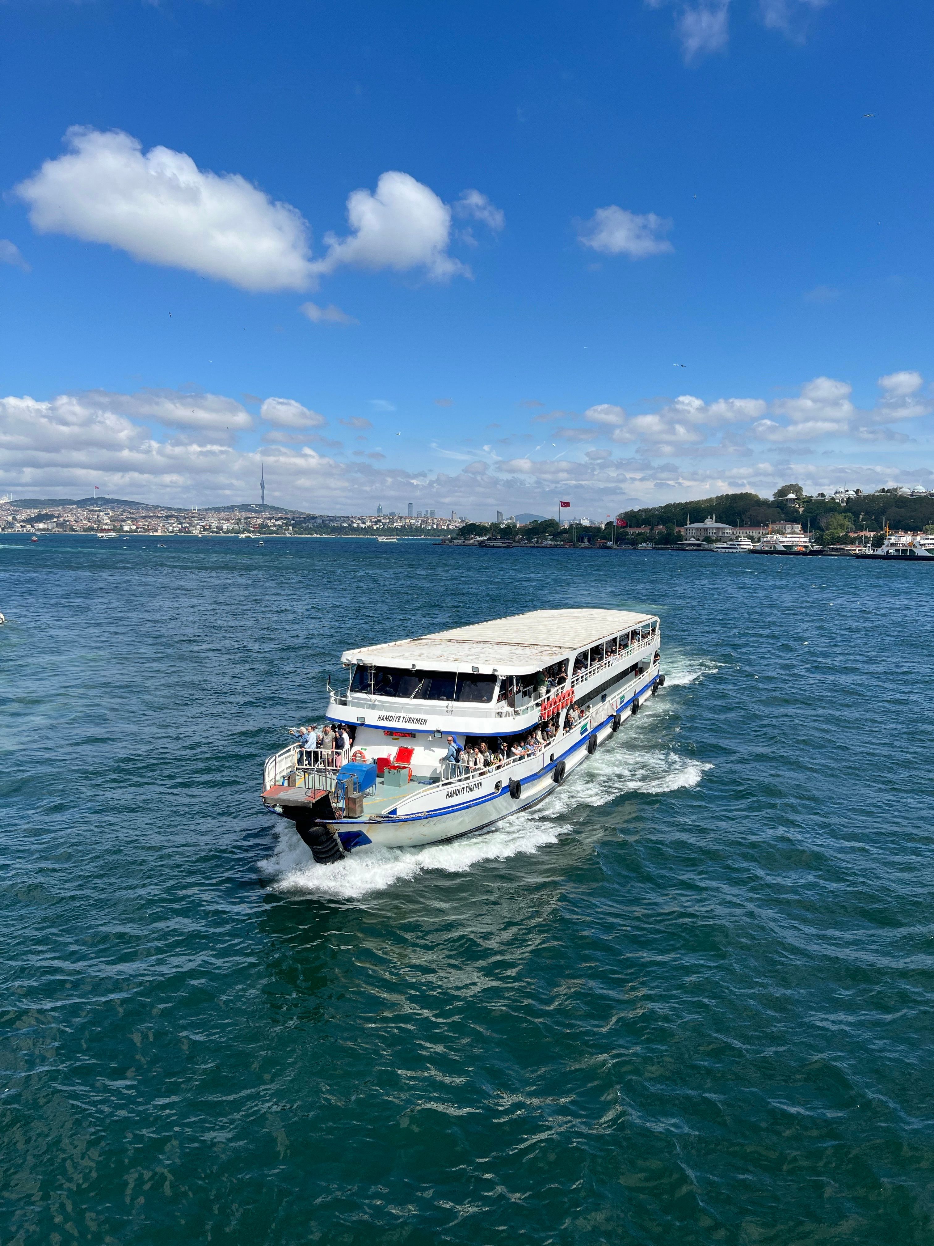 Passenger Ship Cruising on Bosphorus Strait in Istanbul · Free Stock Photo