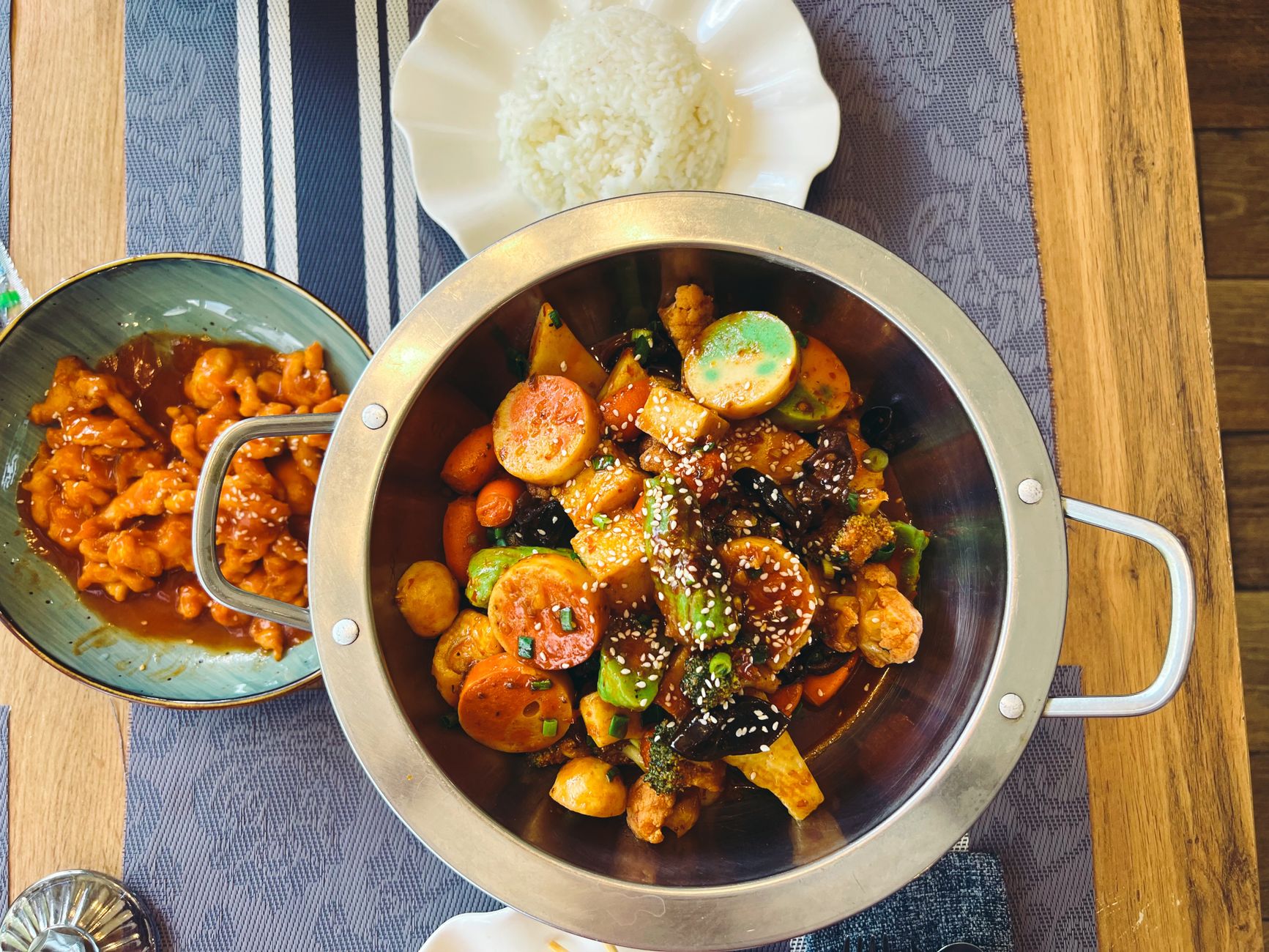 Spicy grilled chicken with flavorful rice