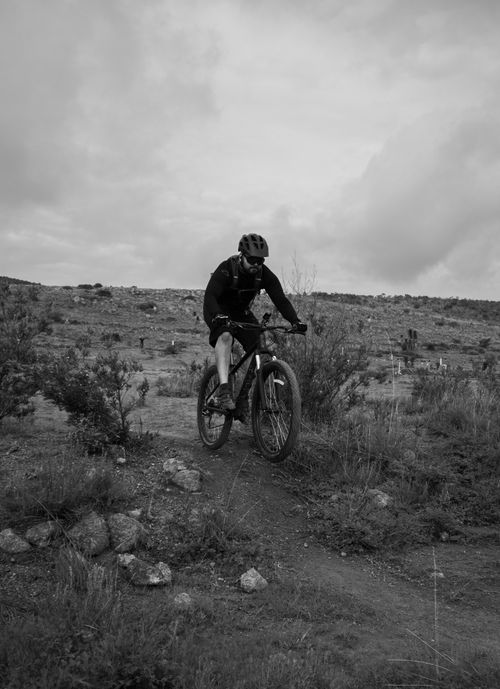 Free Explore the thrill of mountain biking in San Luis Potosí's rugged terrain. Stock Photo