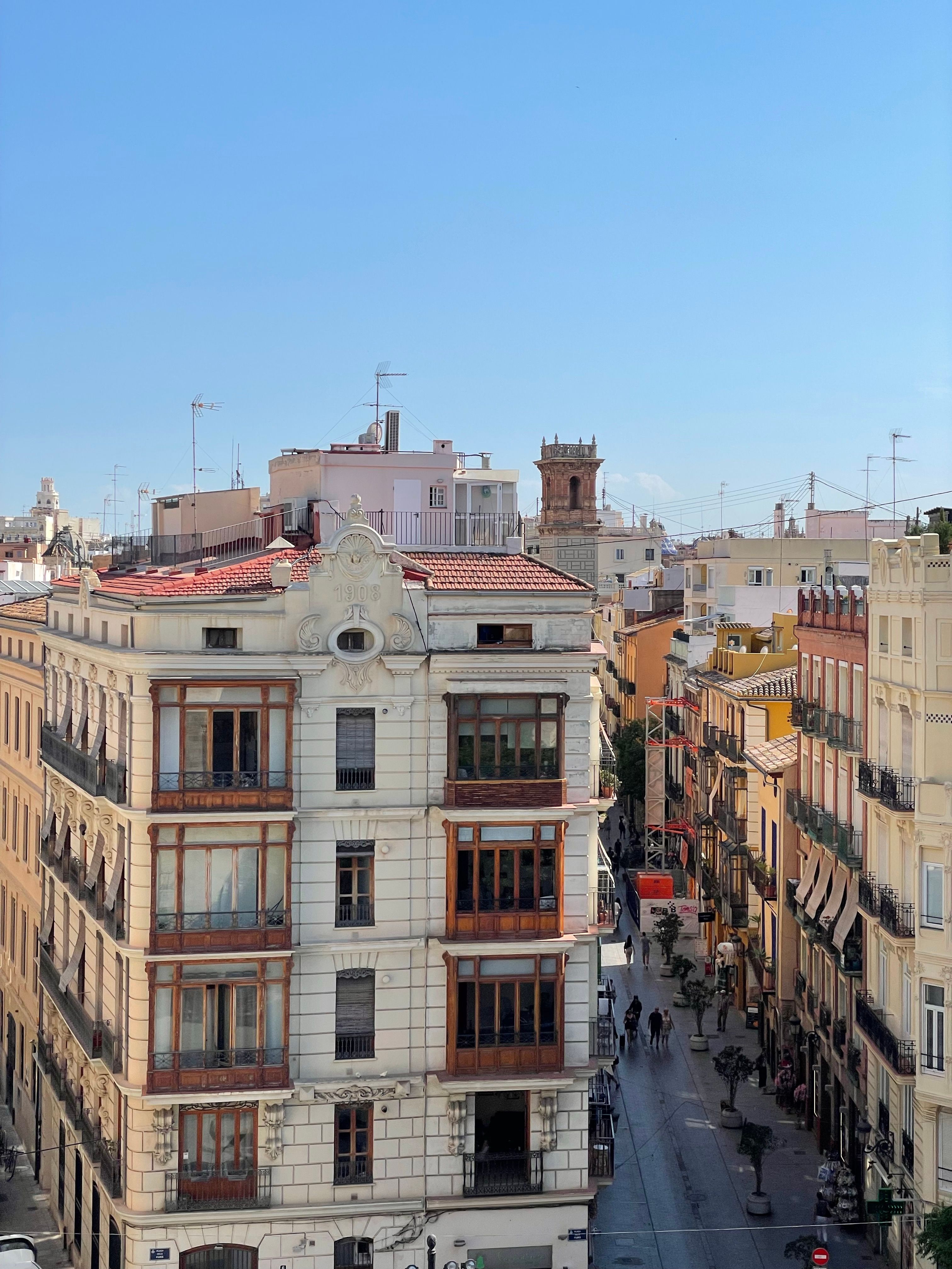 Aerial View of Historic European City Street · Free Stock Photo