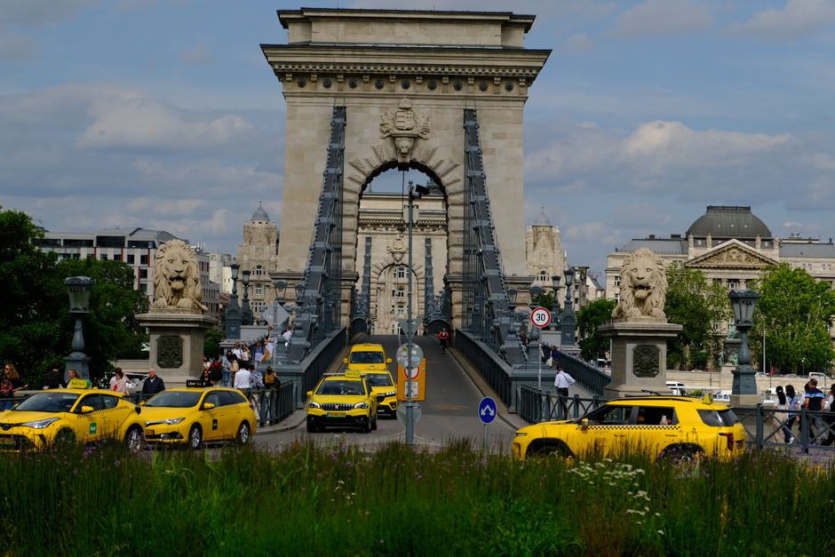Bolt car waiting in a street in Budapest, Hungary