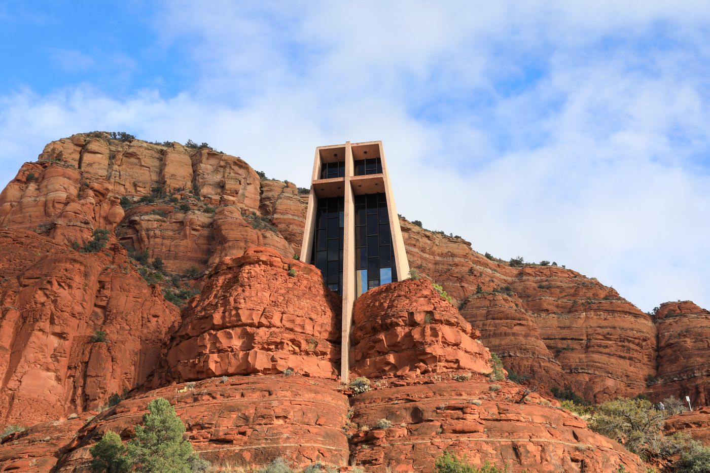 Chapel of the Holy Cross set within Sedona’s red rock formations