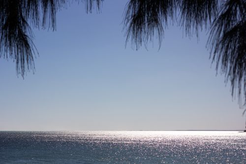 Free Serene seascape of Ifaty, Madagascar with a sparkling ocean under a clear blue sky. Stock Photo