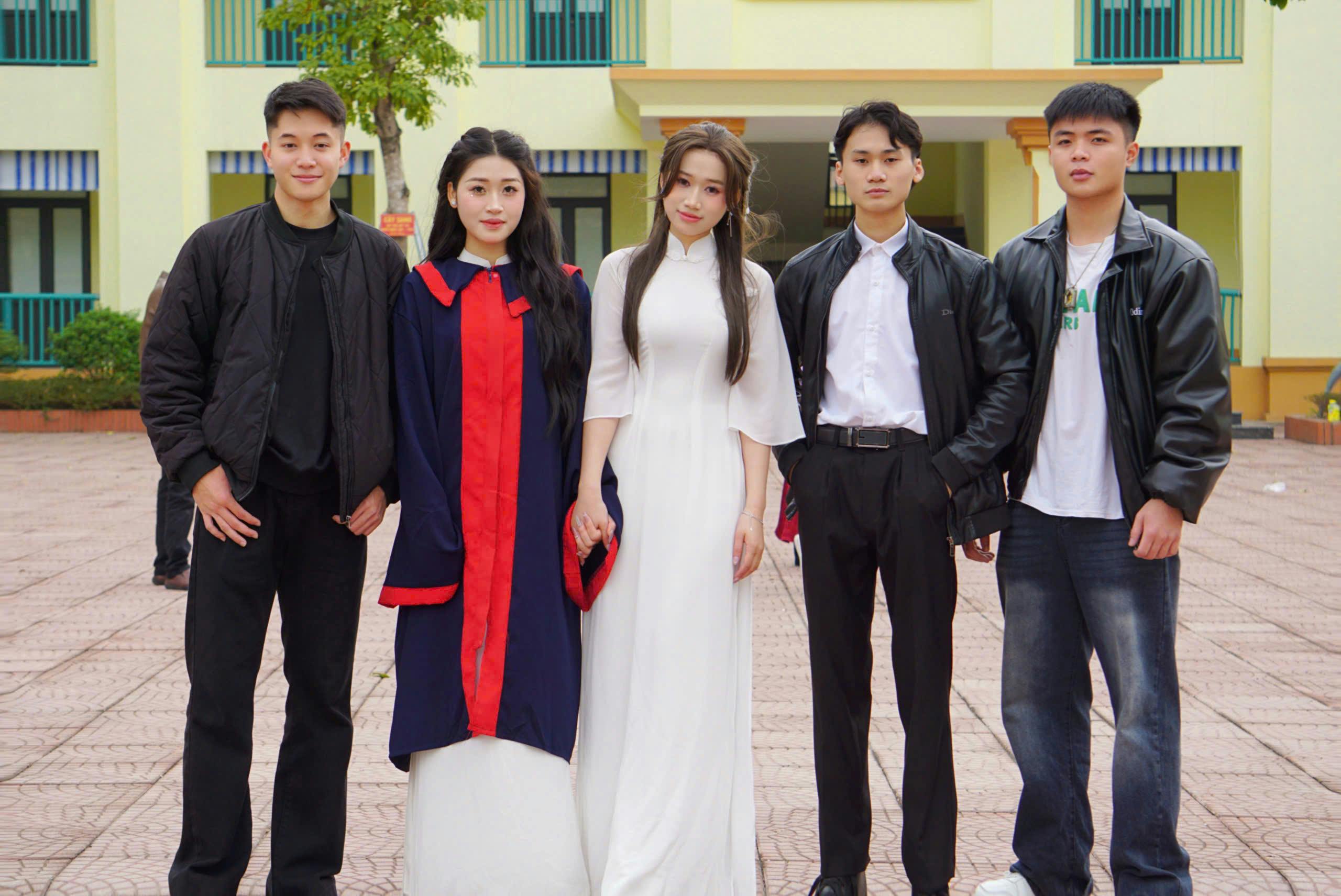 Group of Friends Standing Outdoors in Daylight