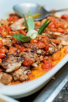 With Tomato-based Sauce Meat Loaf Chicken Or Turkey