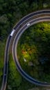 Aerial View of Curved Road in Leeds, UK