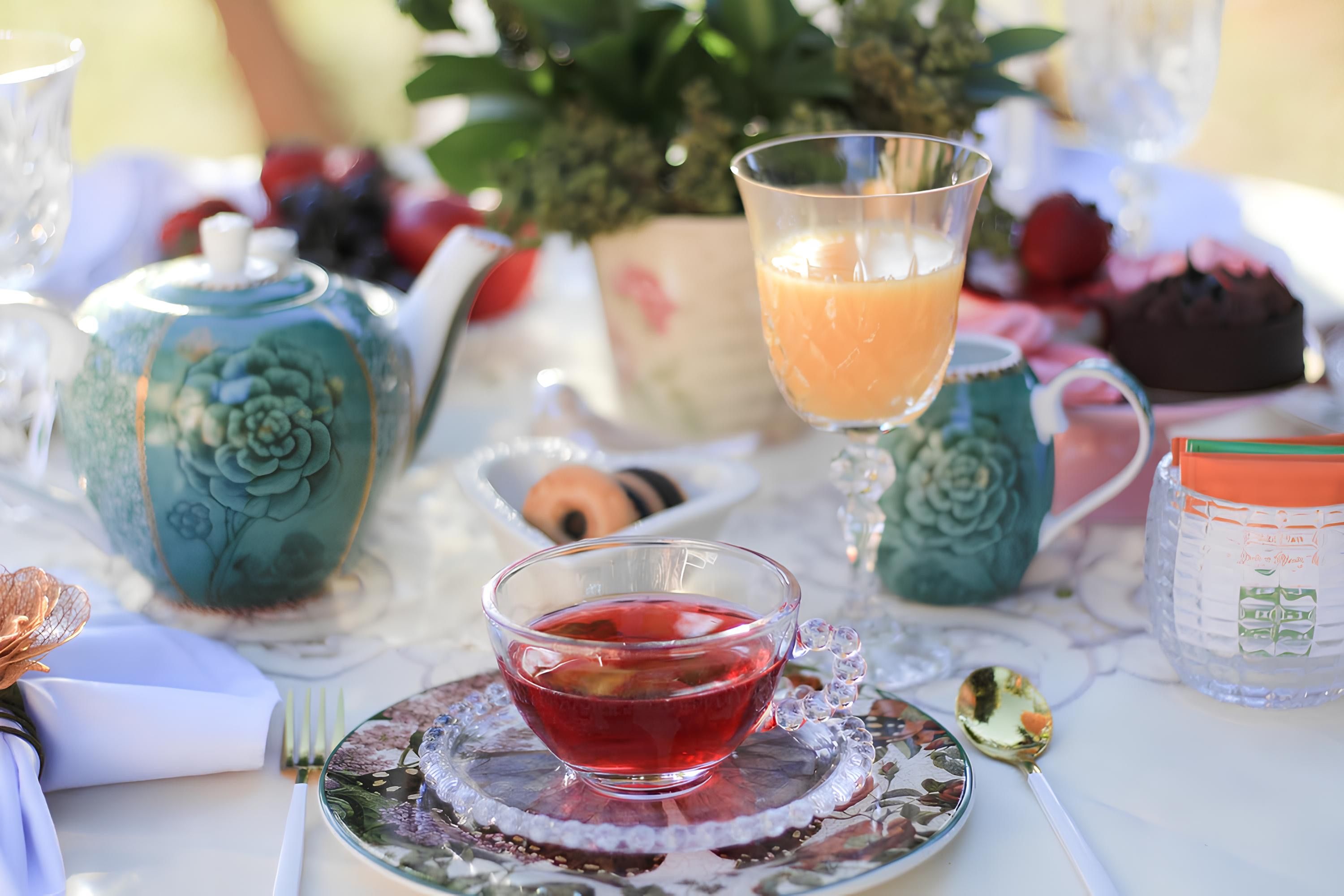 Elegant Outdoor Tea Party with Fine China · Free Stock Photo