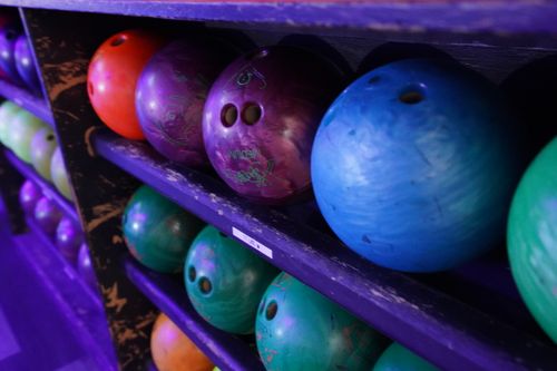 Free Bowling Balls                                Stock Photo
