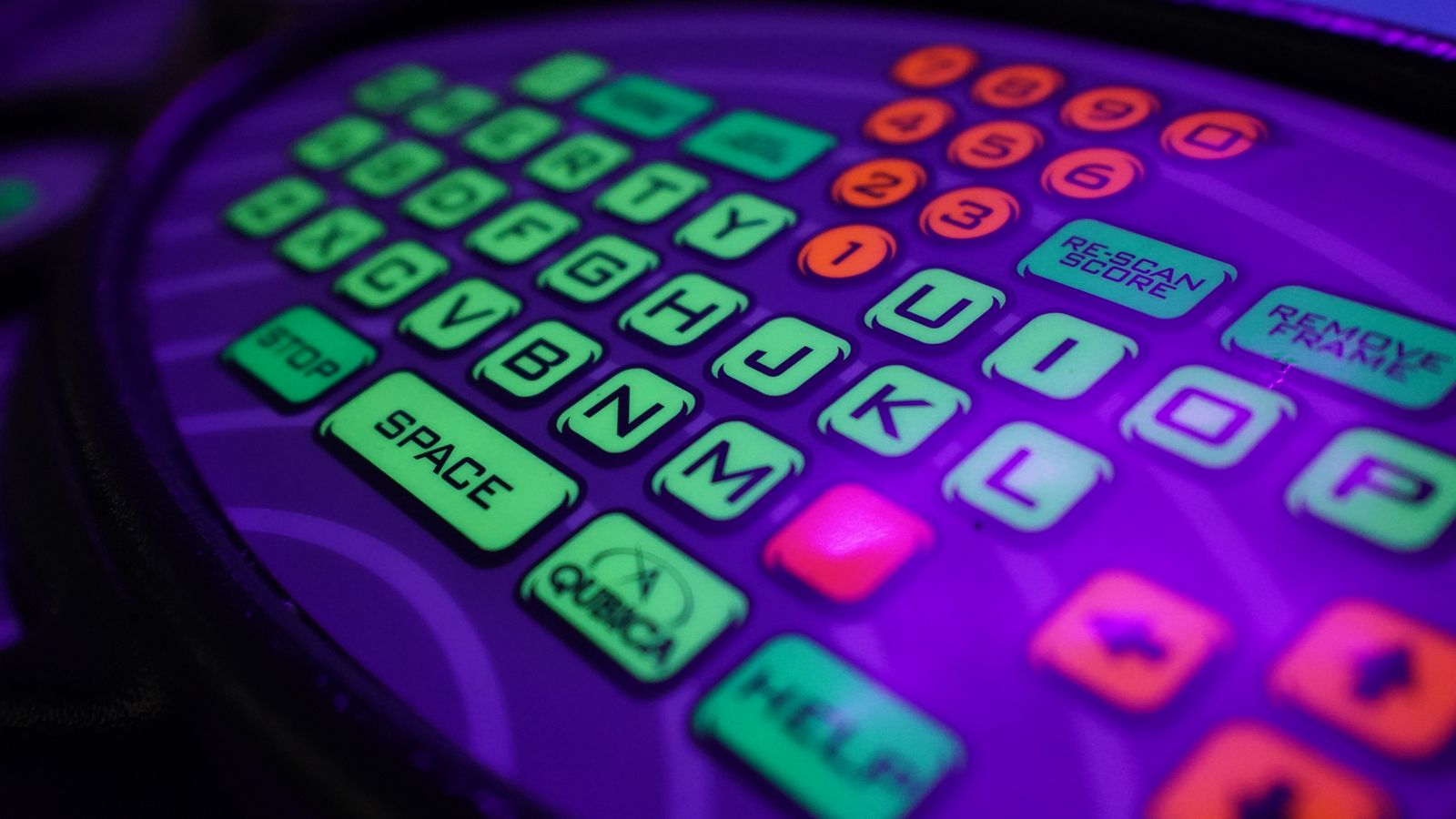 A bowling alley scoreboard, a real stock photo chosen because bowling is one of the 12 sports in Nintendo Switch Sports Resort and the one with the biggest online lobby. It is not a screenshot from the game