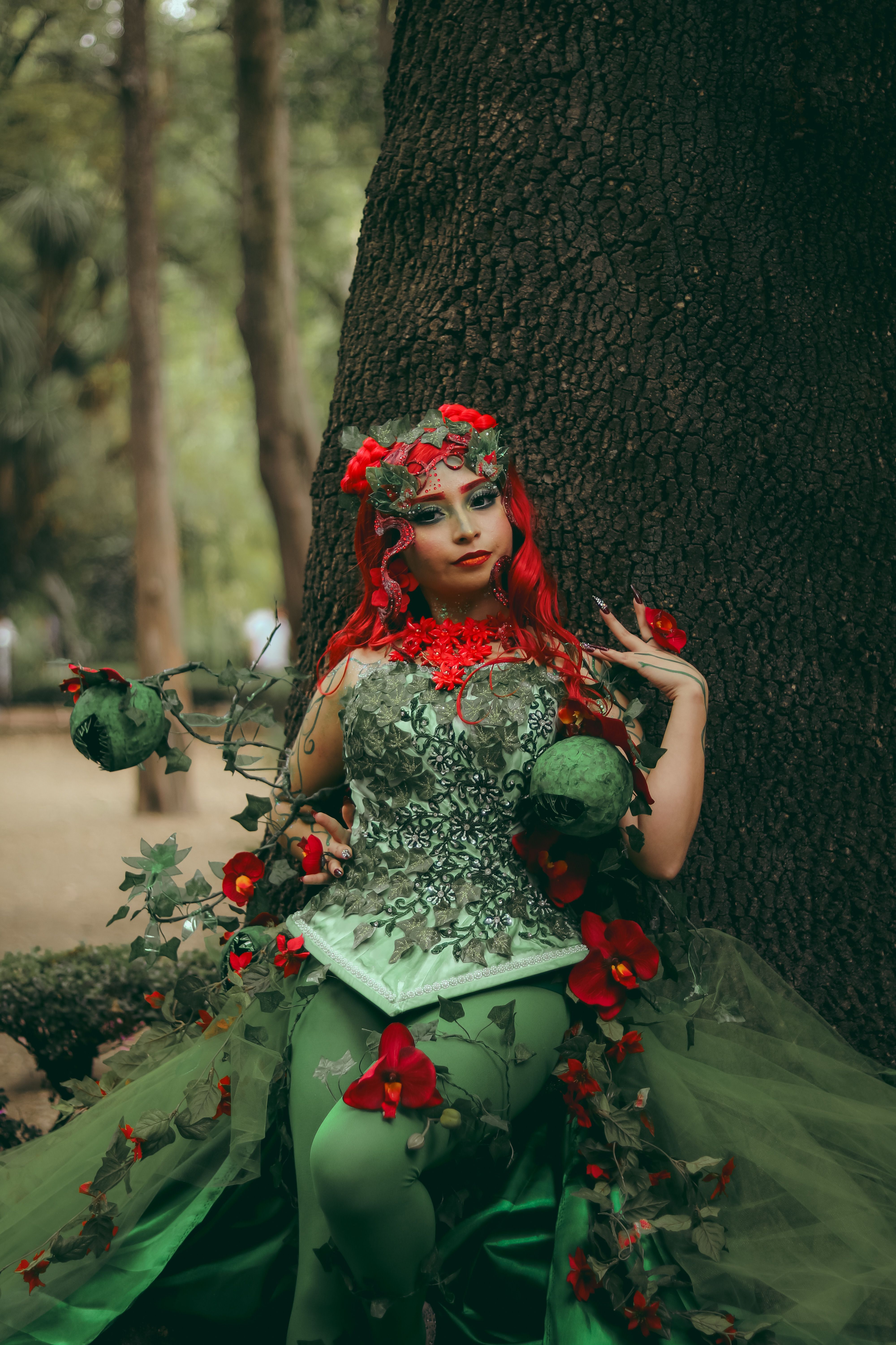 Fantasy Costumed Woman in Enchanted Forest  Free Stock Photo