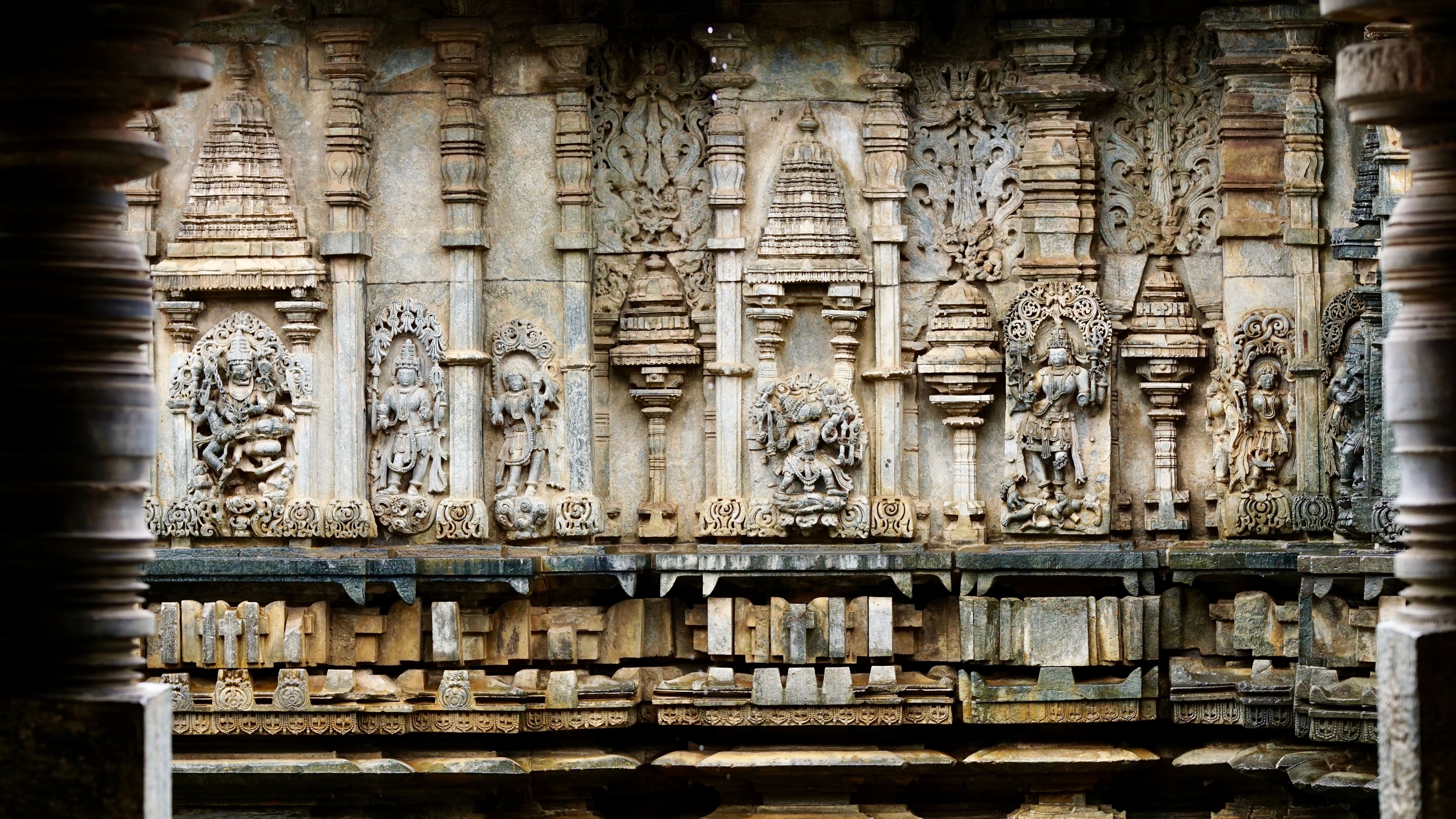 Intricate Stone Carvings at Ancient Indian Temple · Free Stock Photo