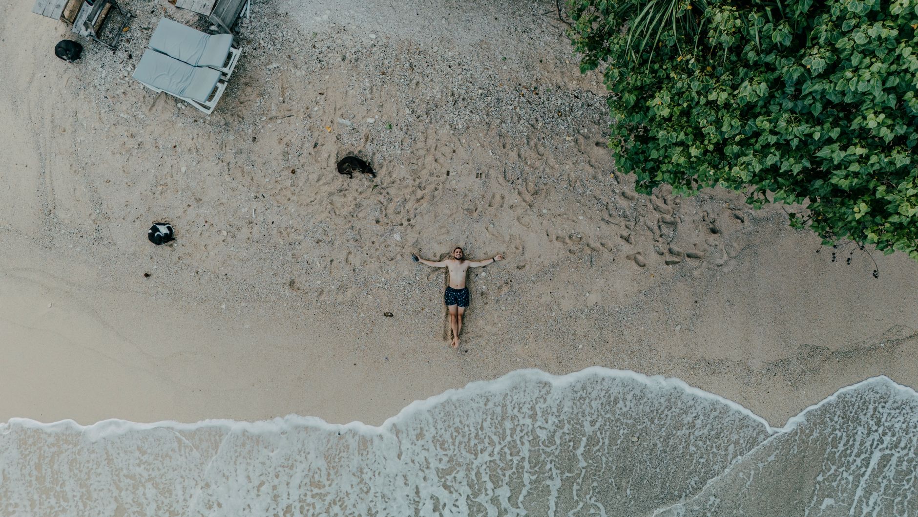 Discover tranquility at a secluded beach in Sri Lanka from an aerial perspective, capturing nature's beauty.