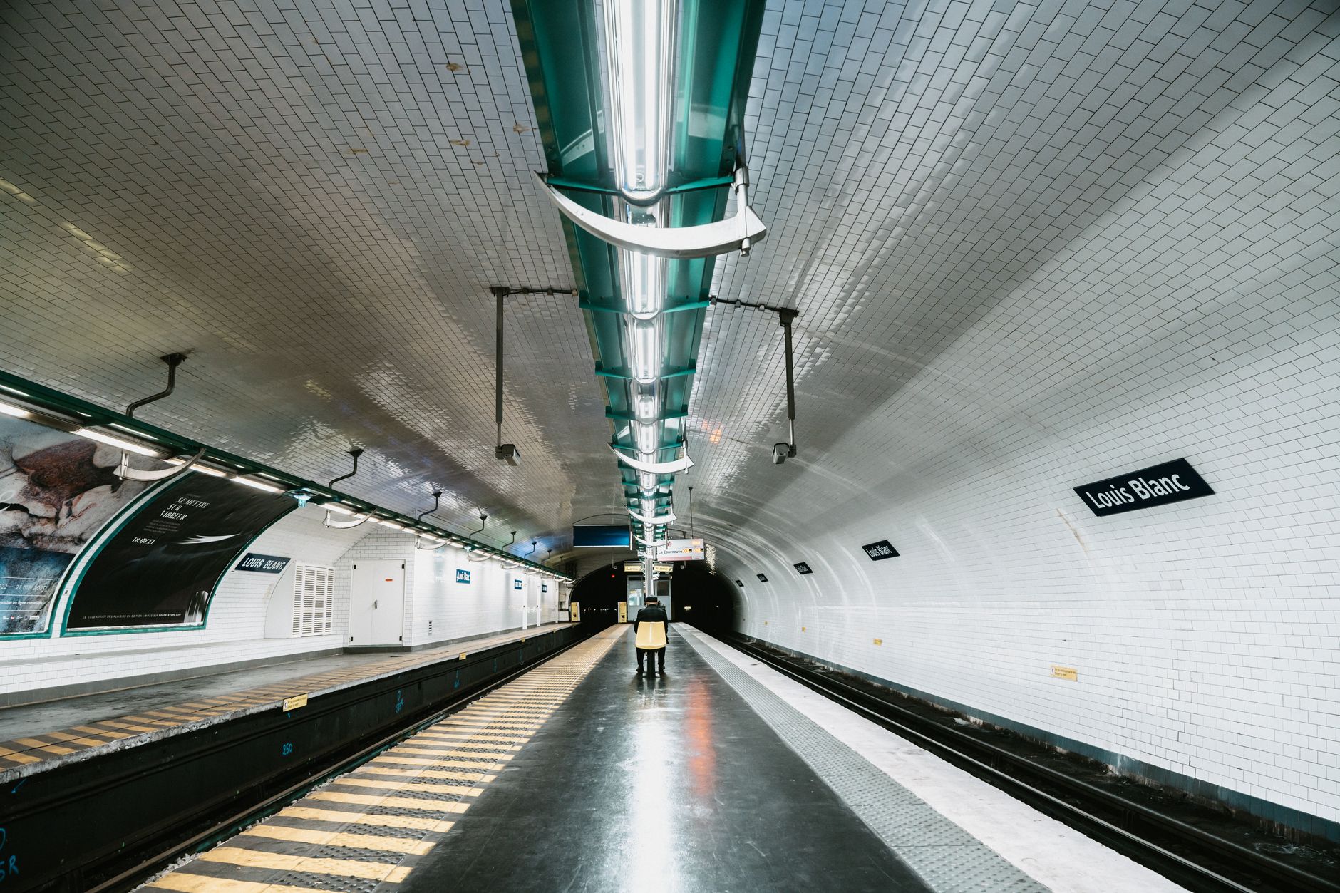 Paris metro station vintage signage 1