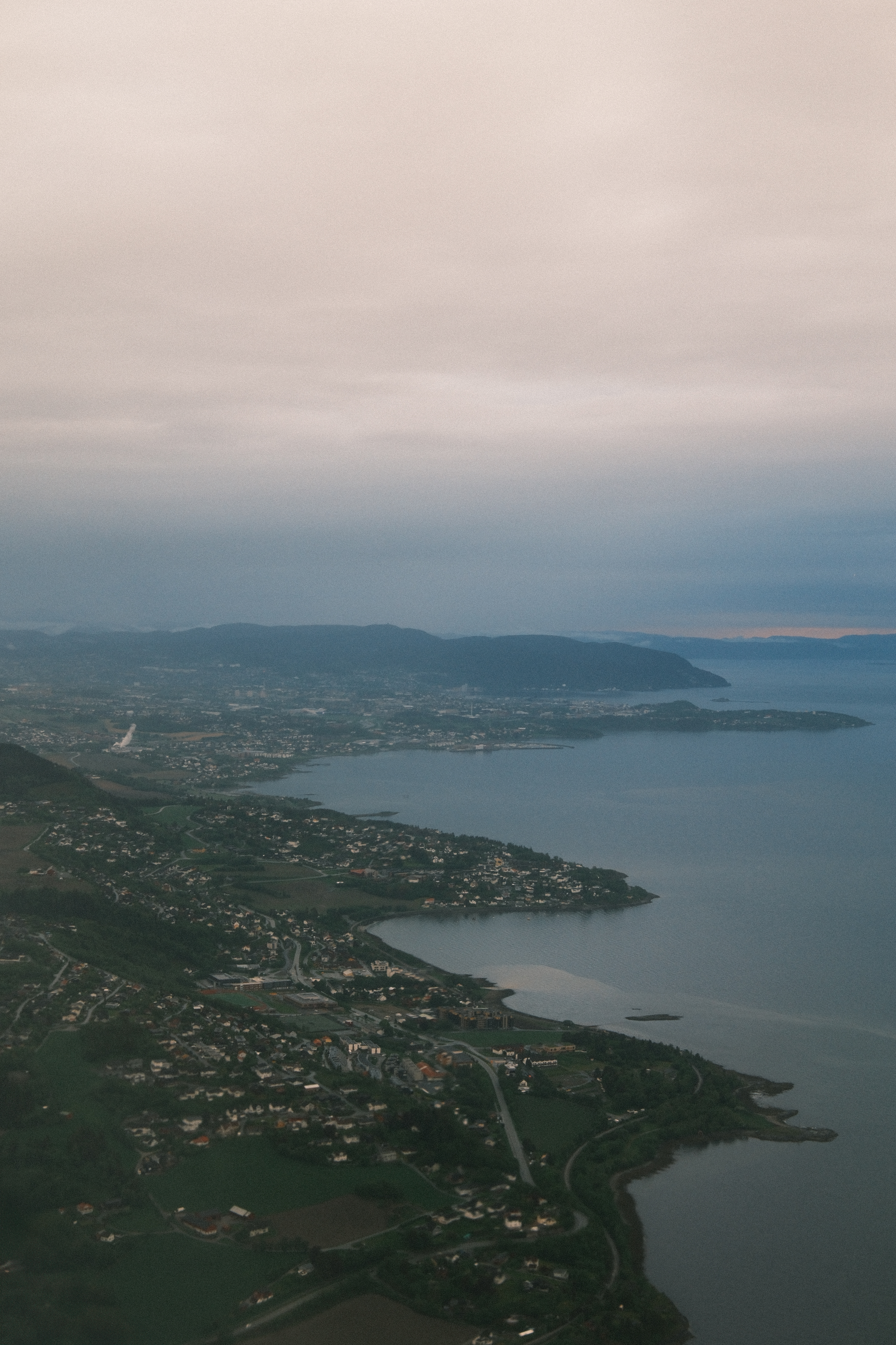Aerial View of Coastline at Twilight · Free Stock Photo