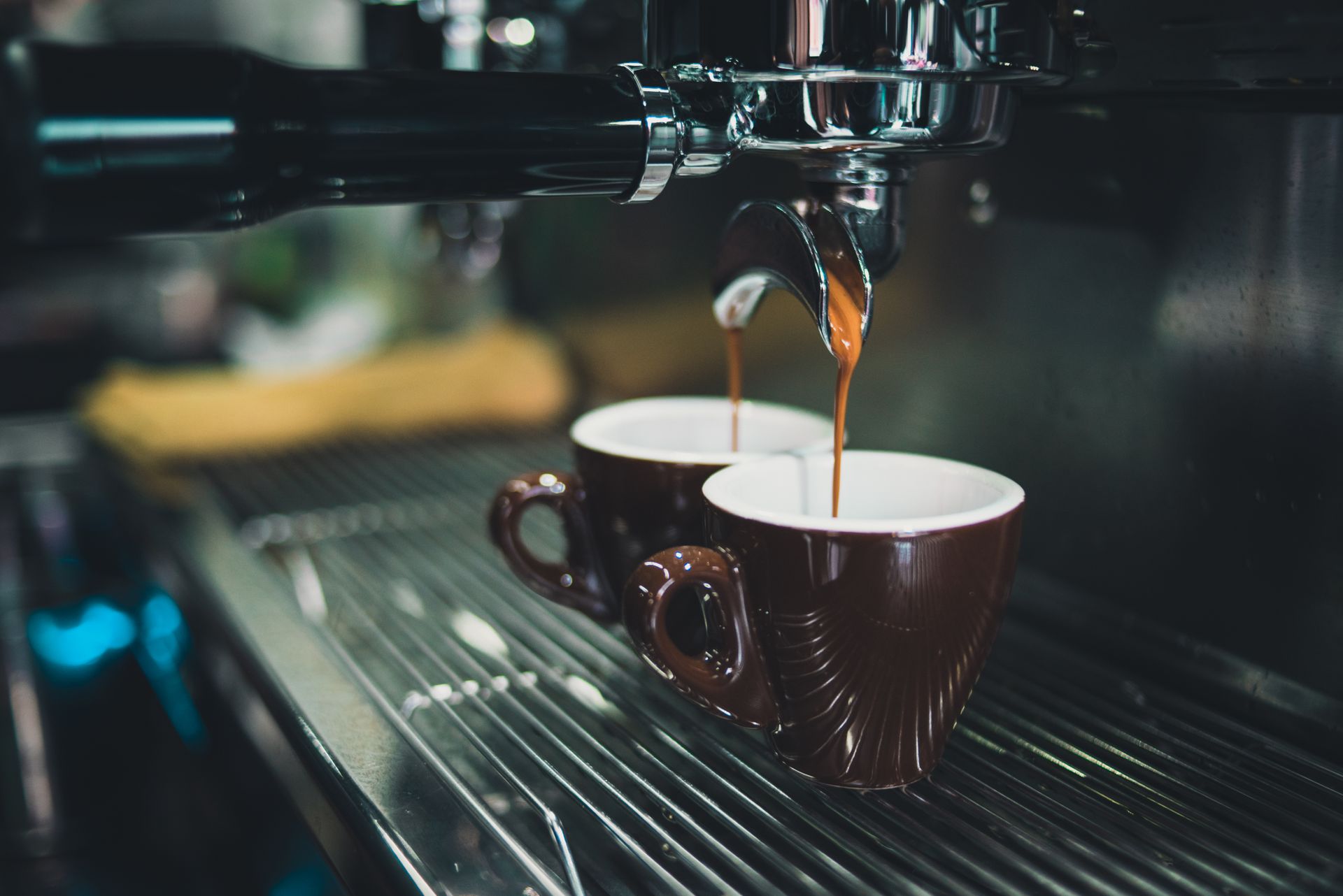 Coffee beans and cup