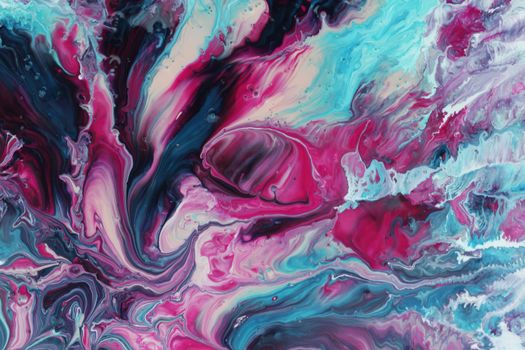 Colorful abstract fluid art showcasing vibrant pink, blue, and purple swirls.