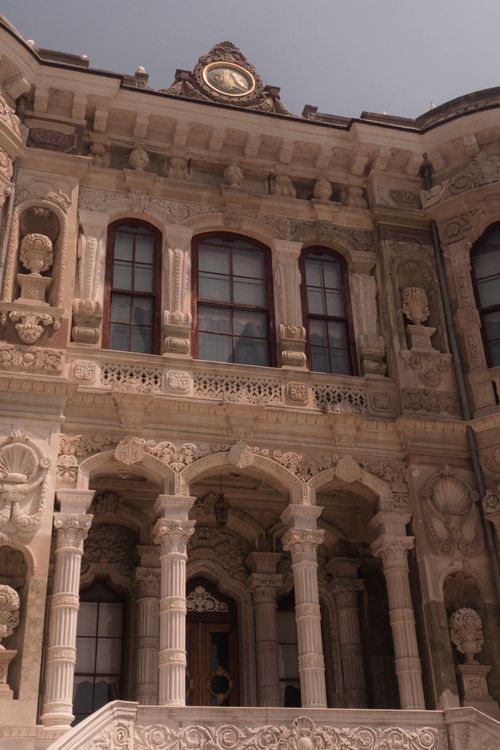 Free Detailed view of the ornate facade of Küçüksu Pavilion in Istanbul, showcasing intricate architecture. Stock Photo