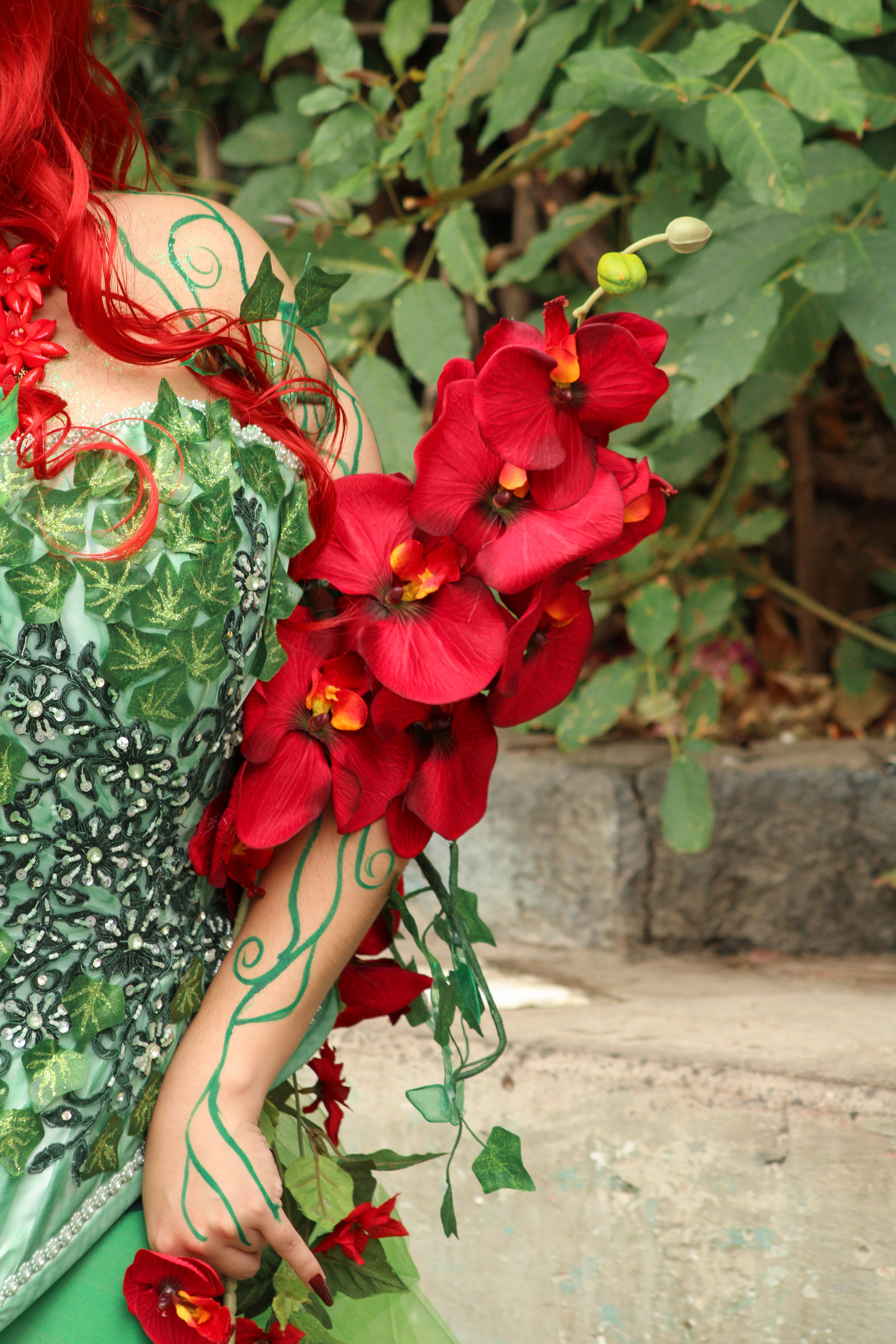 Vibrant Cosplay with Floral Elements in Nature · Free Stock Photo