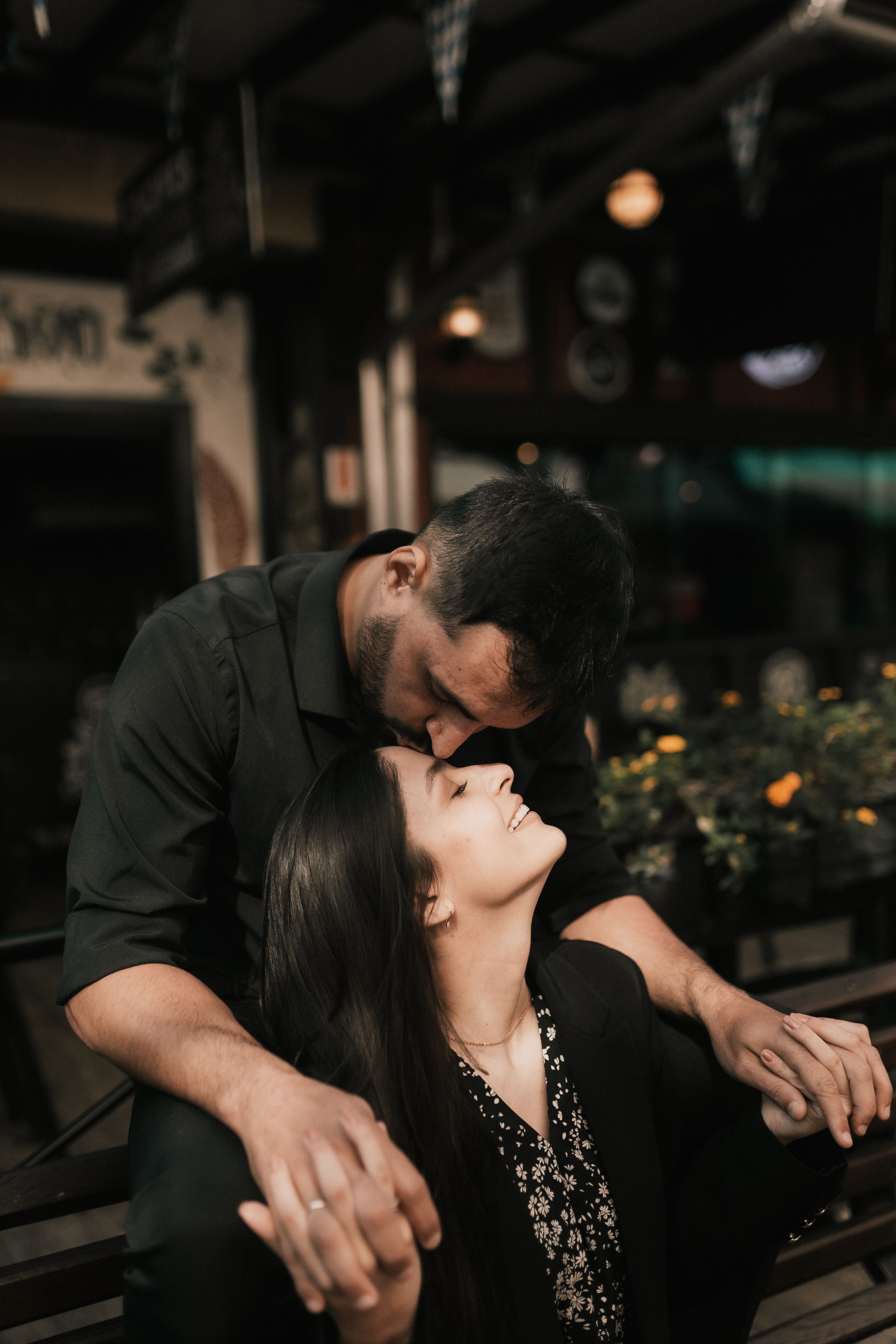 Romantic Couple Sharing a Tender Moment Indoors · Free Stock Photo