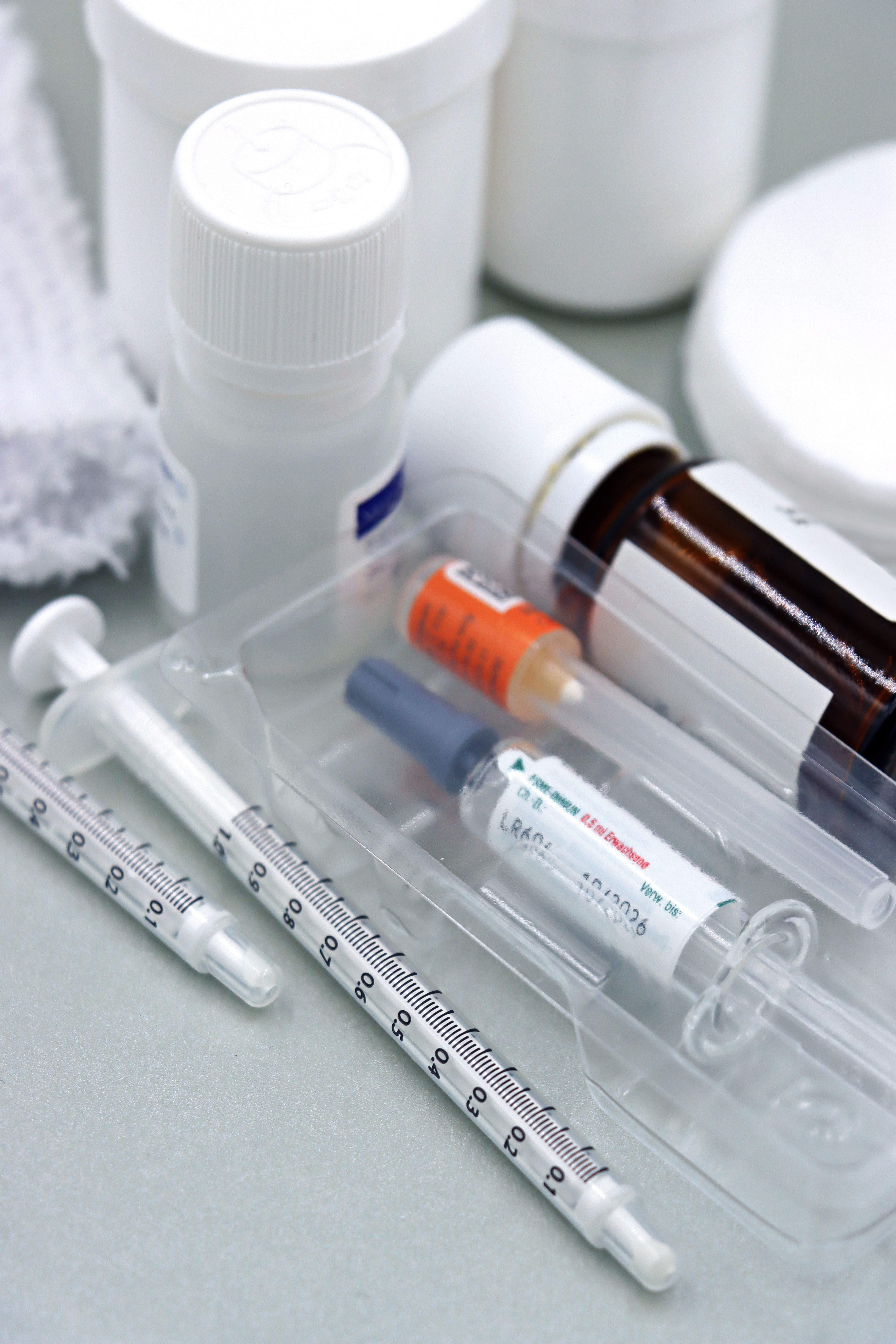 Close-up of Medical Supplies and Vaccines · Free Stock Photo