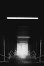 Moody Underground Passage in Black and White