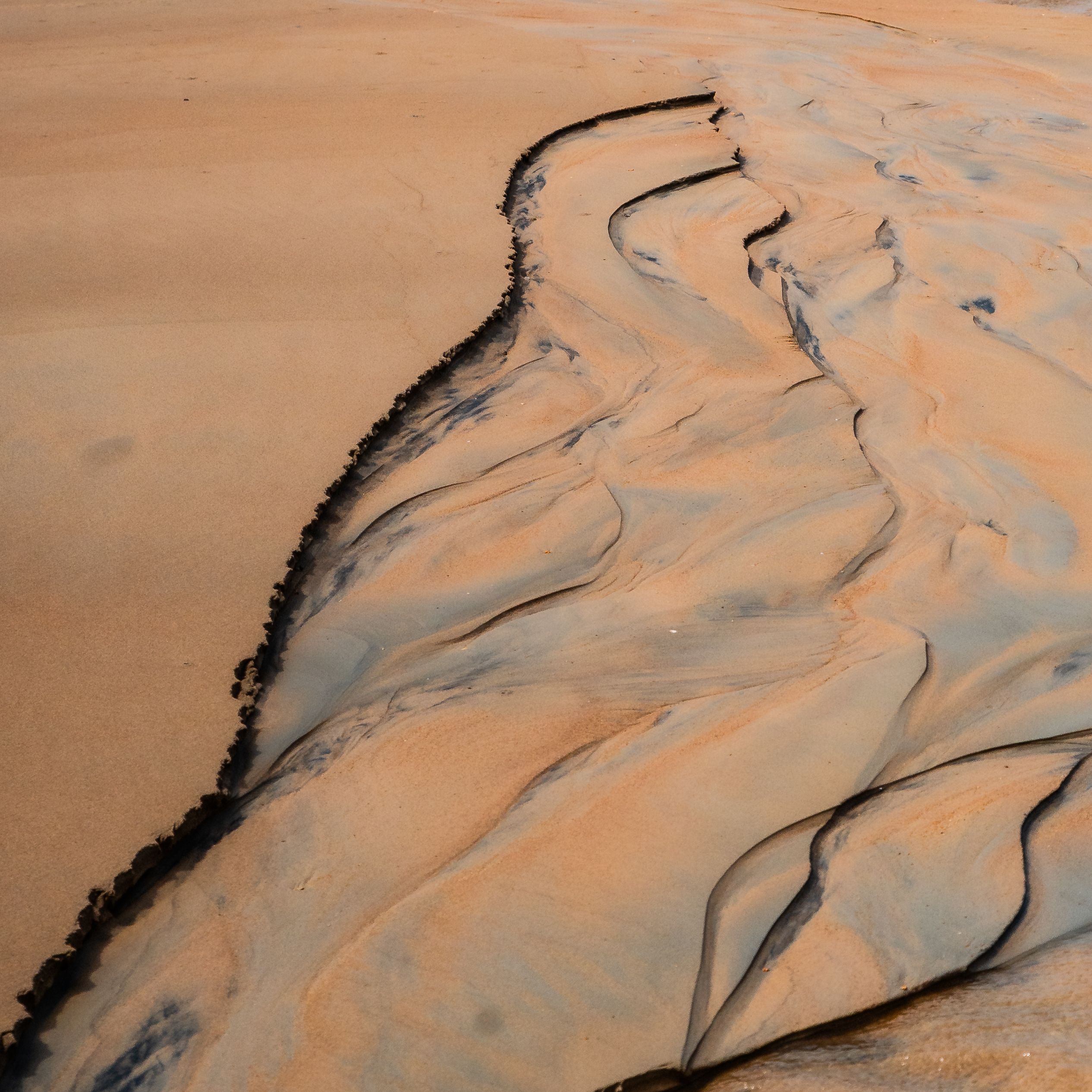 Aerial patterns on a quiet beach — photo by Diego Fraga on Pexels
