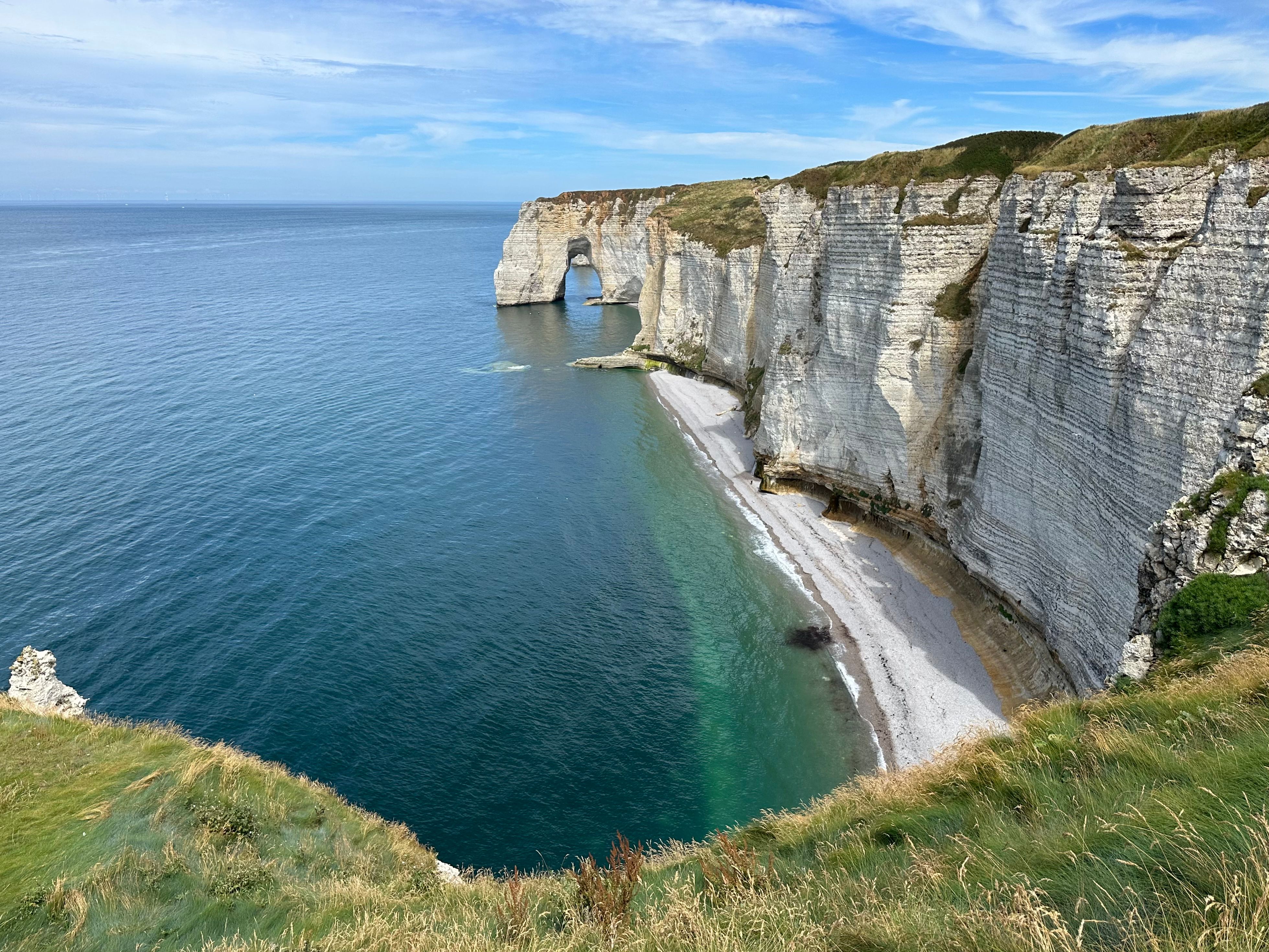 Scenic Aerial View of Cliffs in Étretat, France · Free Stock Photo