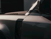 Close-Up Shot of a Modern Car Exterior Design