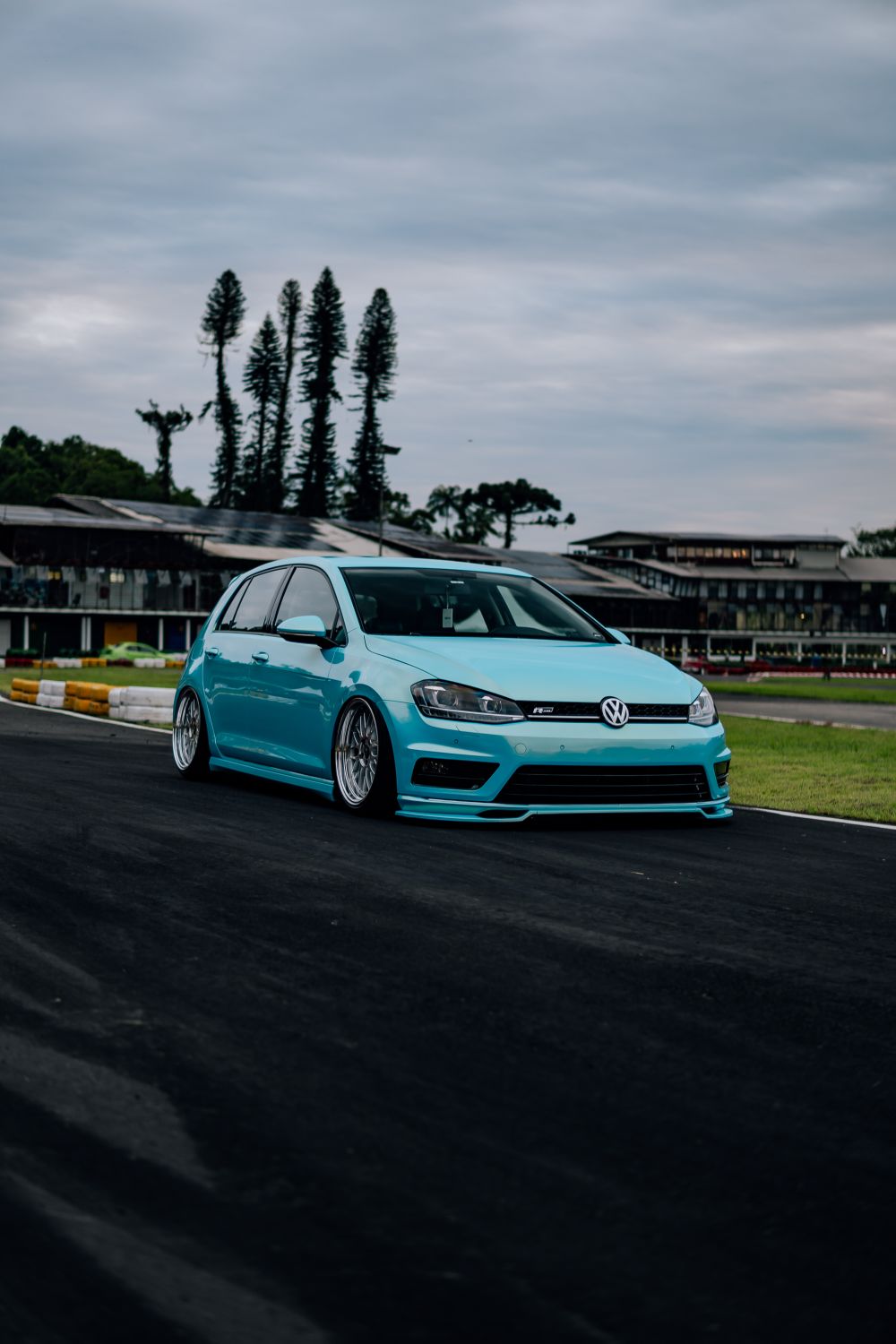 Vw Racing Blue Vibrant Blue VW Golf at Brazilian Car Meet · Free Stock Photo