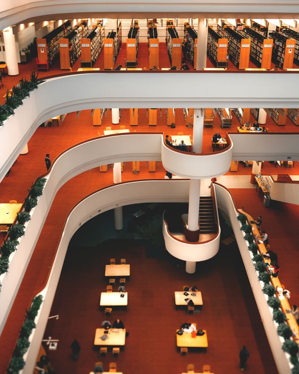 Library With Inside Ramp Toronto Central Library Interior with Spiral Stairs · Free Stock Photo