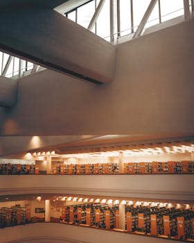 Explore the sleek and contemporary design of a multi-level library in Toronto.