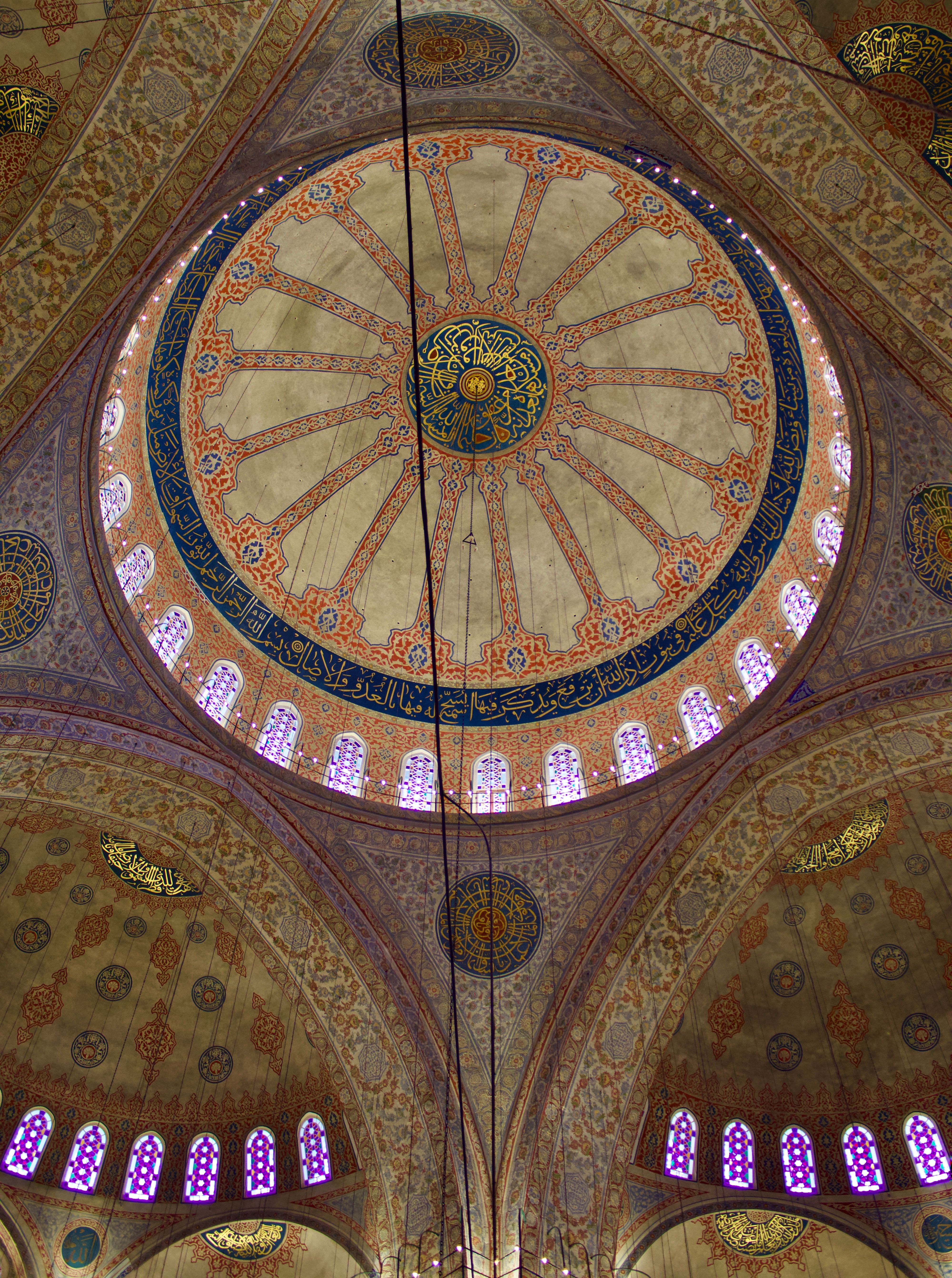 Intricate Blue Mosque Dome Interior, Istanbul · Free Stock Photo