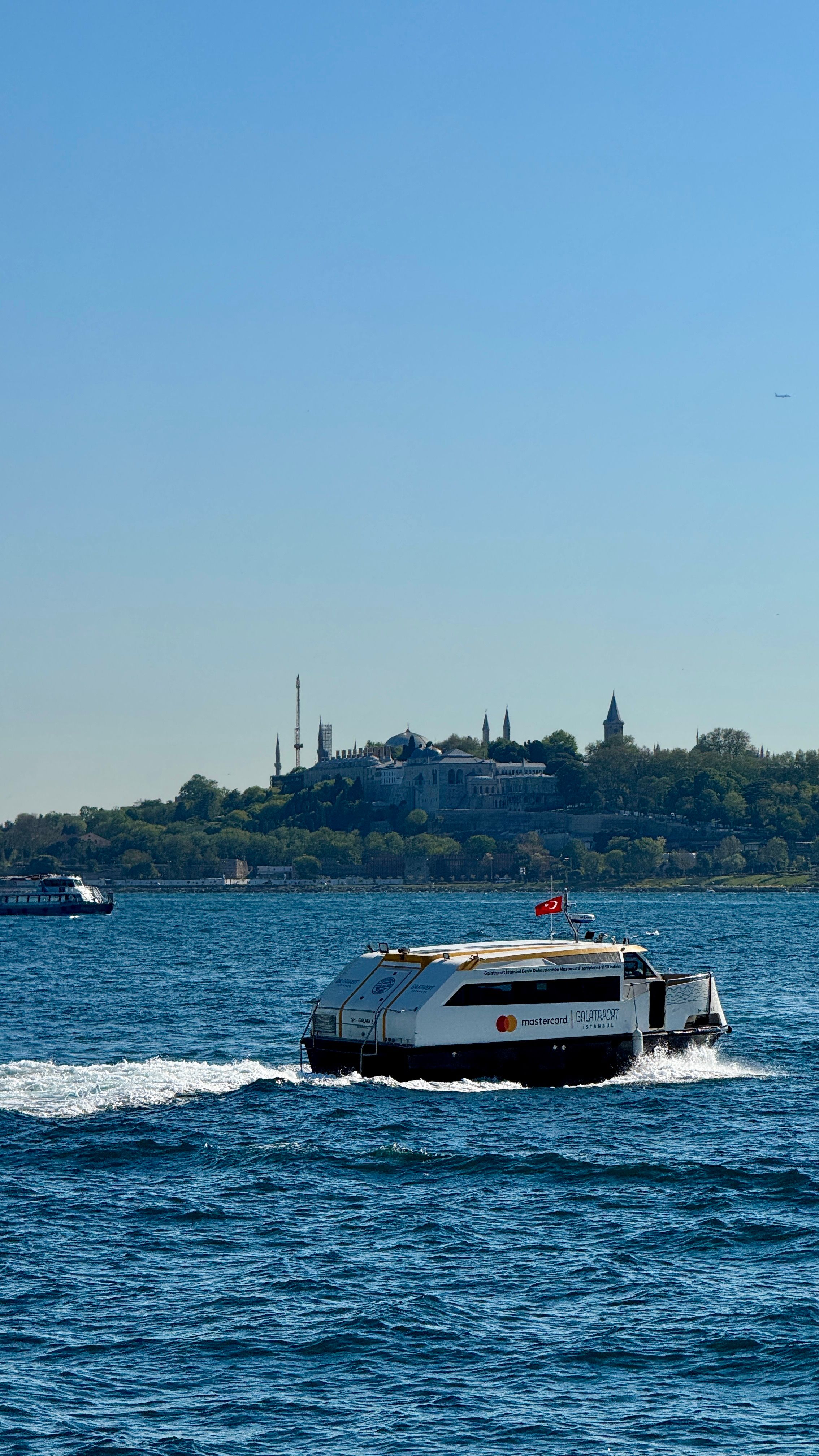 Ferry on Bosphorus with Istanbul Skyline · Free Stock Photo