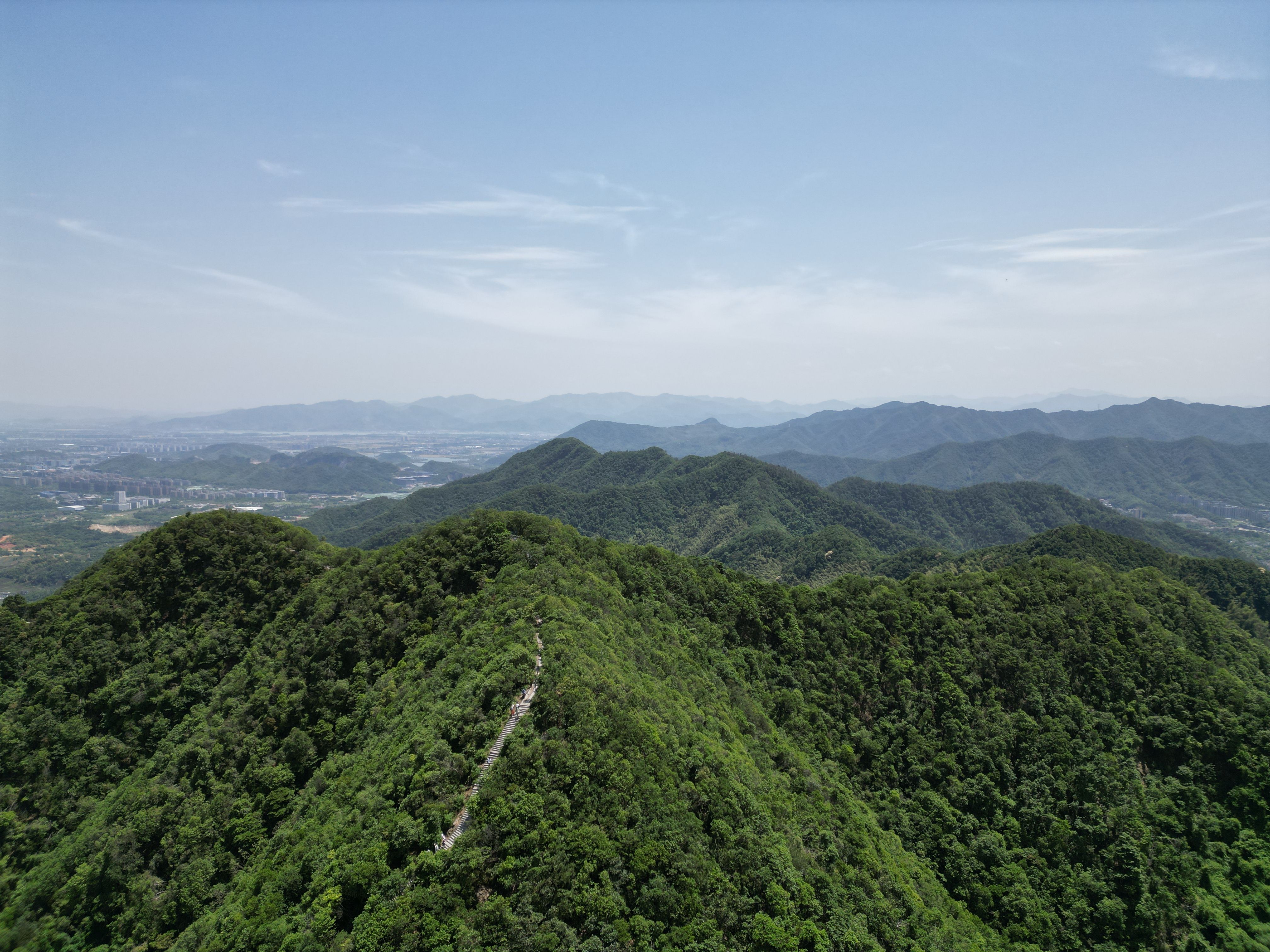 Misty mountains and lush forest in Guangze, Fujian