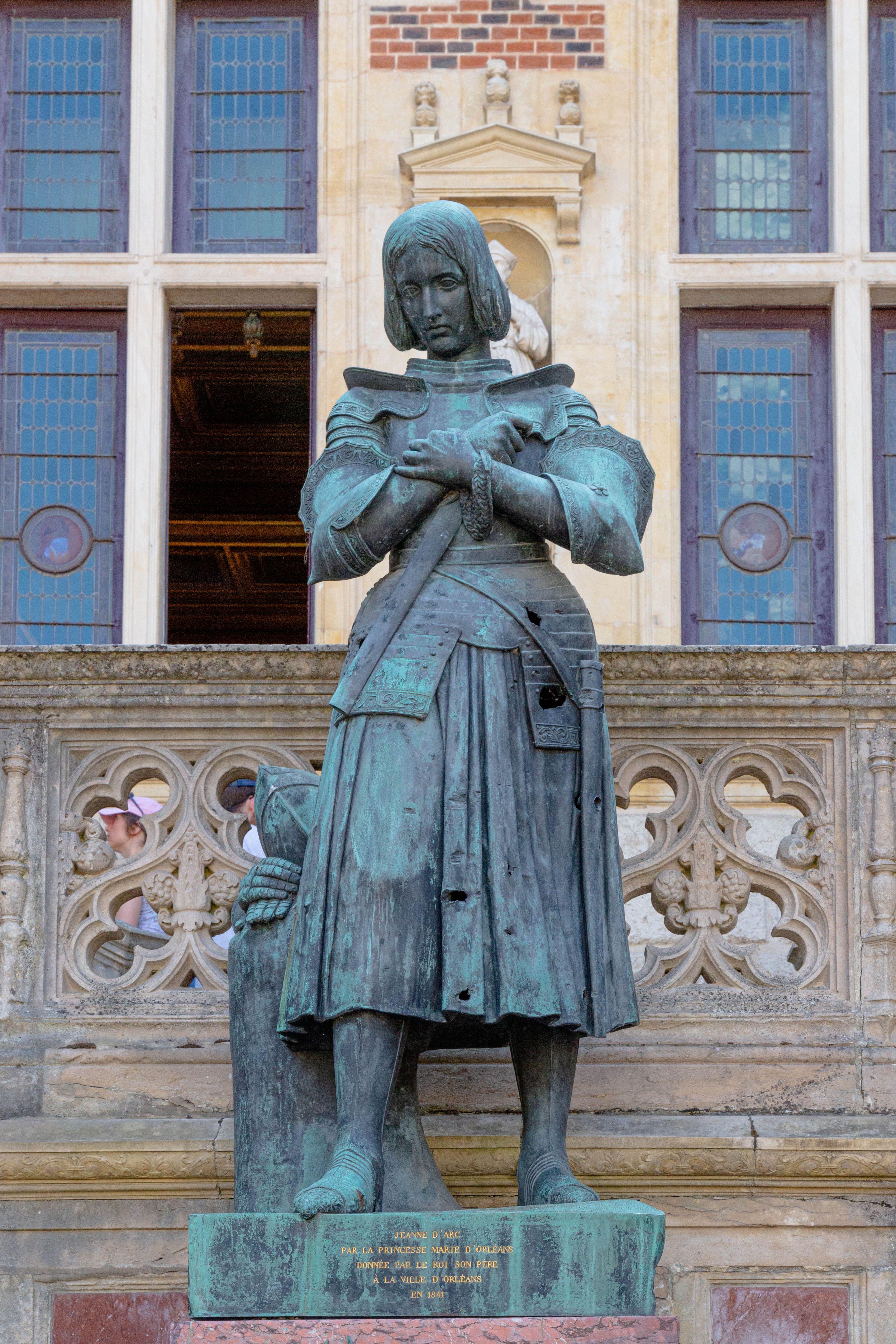 Statue of Joan of Arc at the Hôtel Groslot in Orléans, France.
