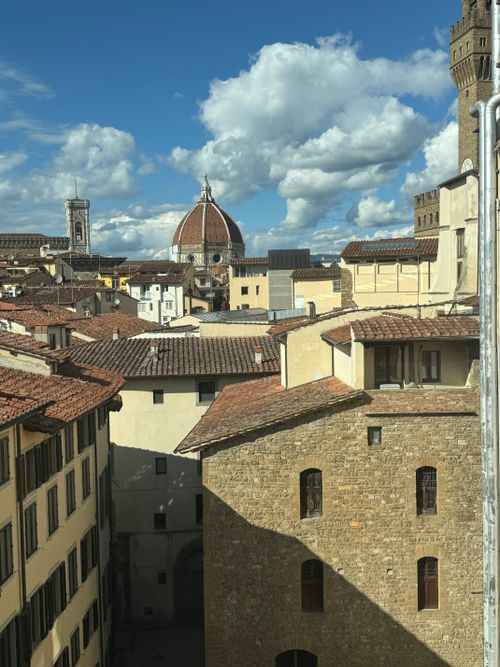 Free A beautiful view of Florence cityscape highlighting the iconic Duomo. Stock Photo