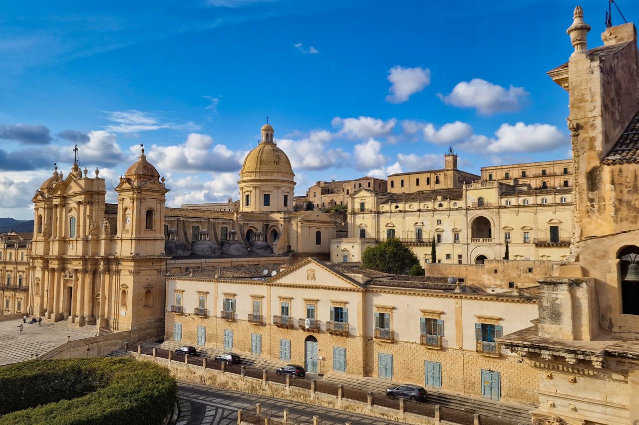 Noto Cathedral and the honey-coloured palaces of the main street
