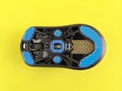 Close-up of Computer Mouse Underside Components