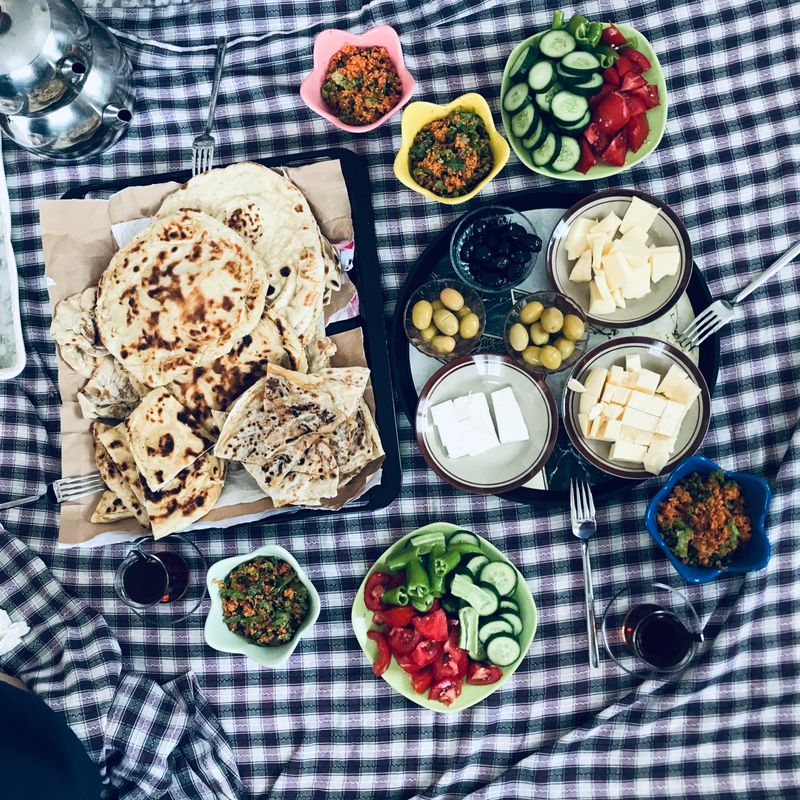 Ramadan Savory Beet and Feta Cheese Flatbread Triangles