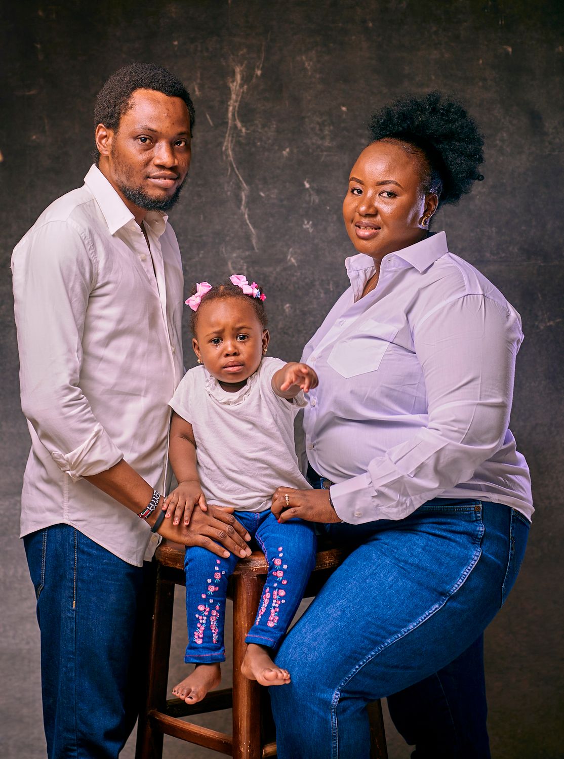 Happy African Family Portrait With Baby Free Stock Photo happy-african-family-portrait-with-baby-free-stock-photo