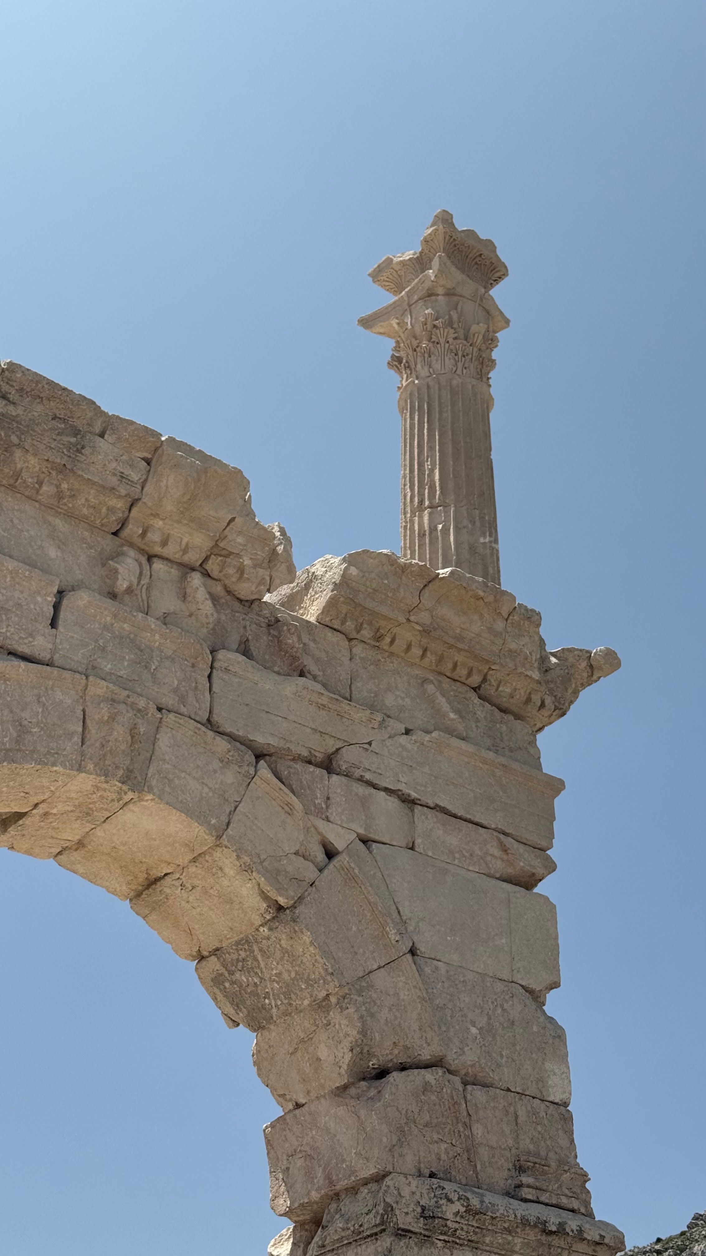 Ancient Stone Ruins with Classical Column · Free Stock Photo