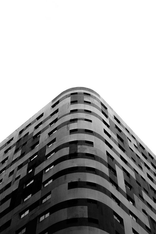 Free Black and white photo capturing modern architecture in São Paulo, Brazil. Stock Photo