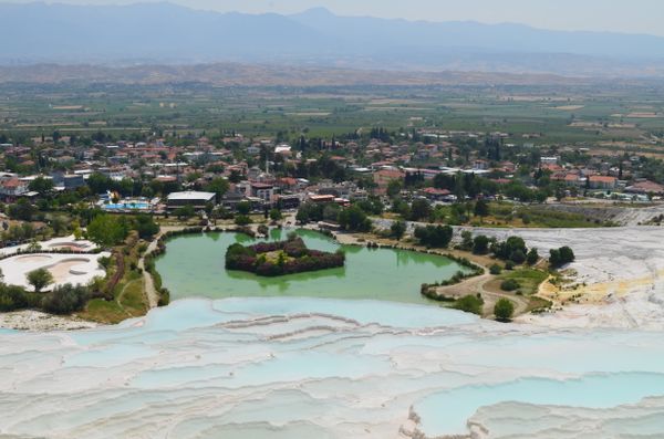 Pamukkale aerial view