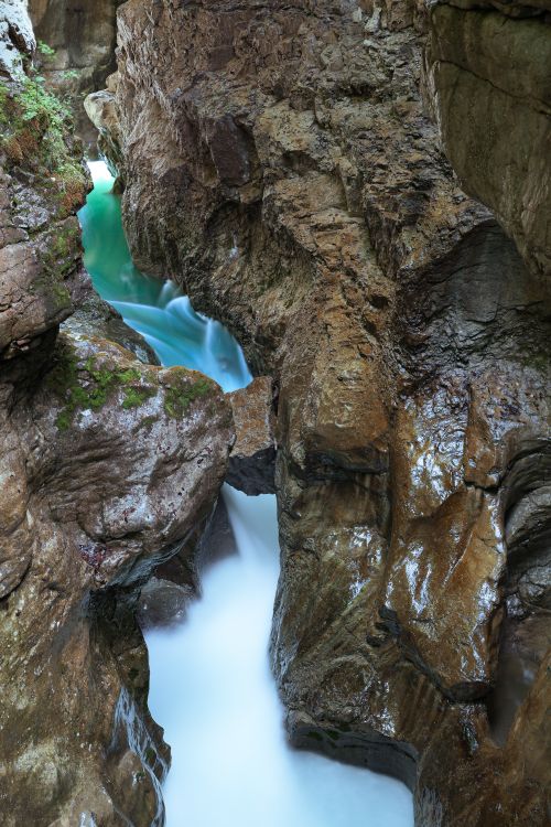 Free Stunning view of Breitachklamm's rocky cliffs and turquoise waters in Oberstdorf, Germany. Stock Photo