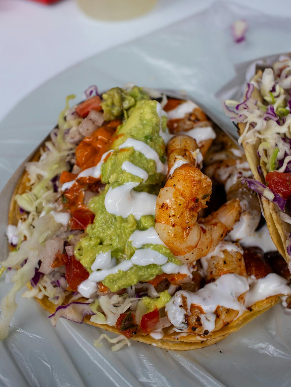 Spicy Prawn Tacos with Avocado Crema Spicy Prawn Tacos with Avocado Crema