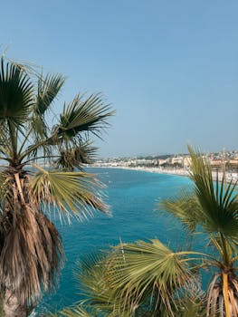 Scenic View of the Mediterranean Sea in Nice, France