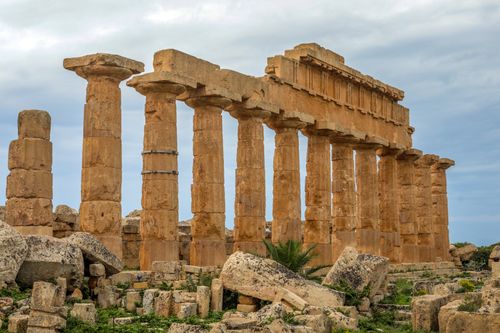 Free Explore the ancient ruins of Selinunte Temple in Sicily, showcasing timeless classical architecture. Stock Photo
